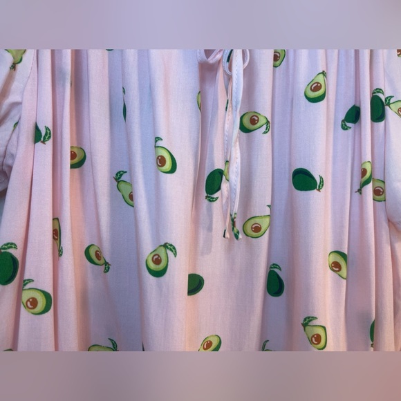 🥑 Toast, Anyone?! Pink Avocado Off Shoulder Blouse - Picture 2 of 4